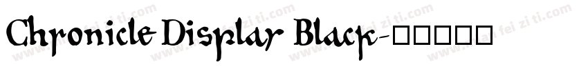 Chronicle Display Black字体转换